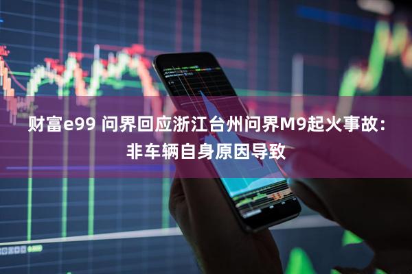 财富e99 问界回应浙江台州问界M9起火事故：非车辆自身原因导致